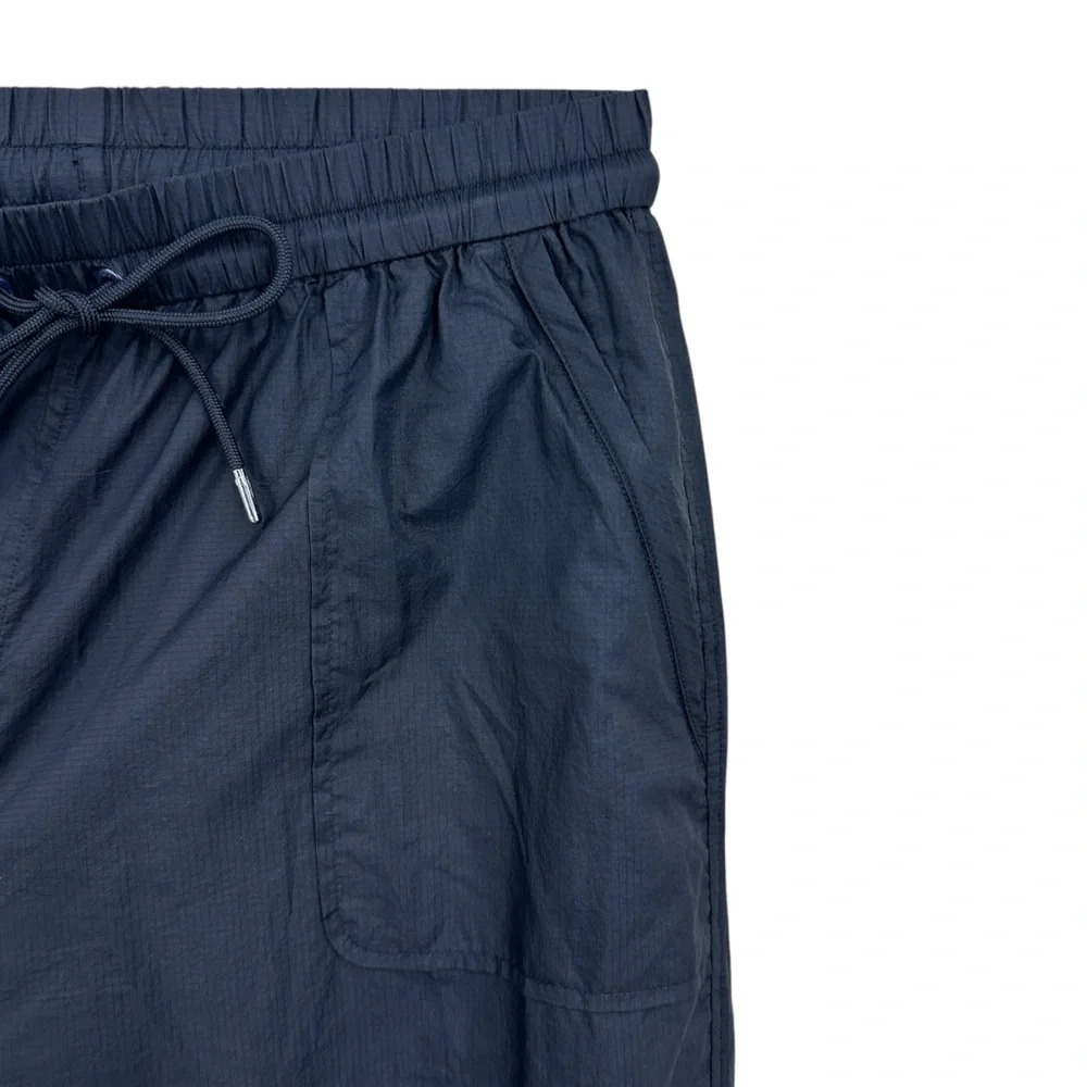 ALO Yoga Ultra Thin Pants Running Track Drawstring Zip Pockets Black
